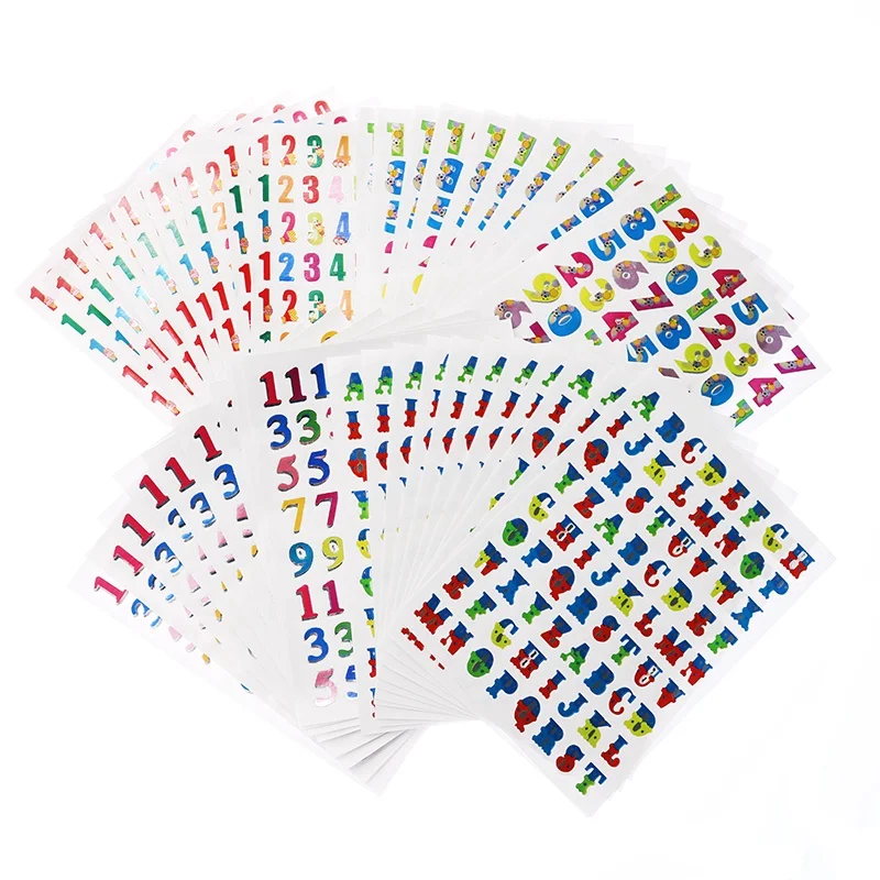 10 Sheets/Pack Cartoon Number English Letter SeriesReward Stickers for Primary School Students Praise Stickers
10 Sheets/Pack Cartoon Number English Letter SeriesReward Stickers for Primary School Students Praise Stickers