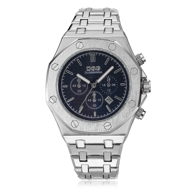 Luxury Famous DQG Brand Watch For Men Business Silver Stainless Steel Three Eyes Water Resistant Calendar Male Quartz Watch Gift
Luxury Famous DQG Brand Watch For Men Business Silver Stainless Steel Three Eyes Water Resistant Calendar Male Quartz Watch Gift