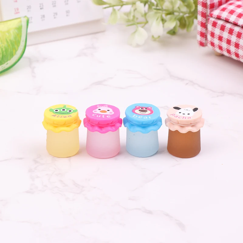 

1/12 Dollhouse Simulation Jam Bottle Honey Pot Mini Home Kitchen Food Accessories For Kids Toy