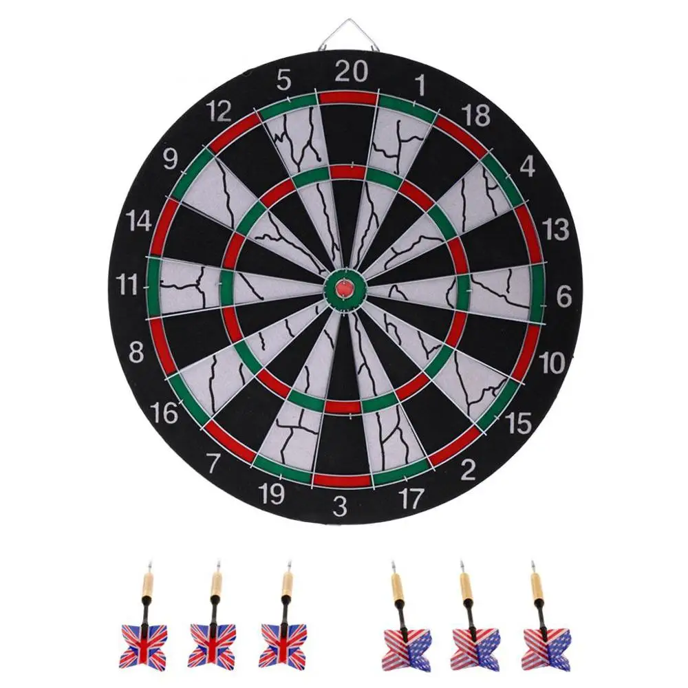 Professional 15" Flocking Dartboard Double-sided Dart Board with 6 Brass Darts Set Fitness Equipment Adults Kids Inhouse Toy
Professional 15" Flocking Dartboard Double-sided Dart Board with 6 Brass Darts Set Fitness Equipment Adults Kids Inhouse Toy