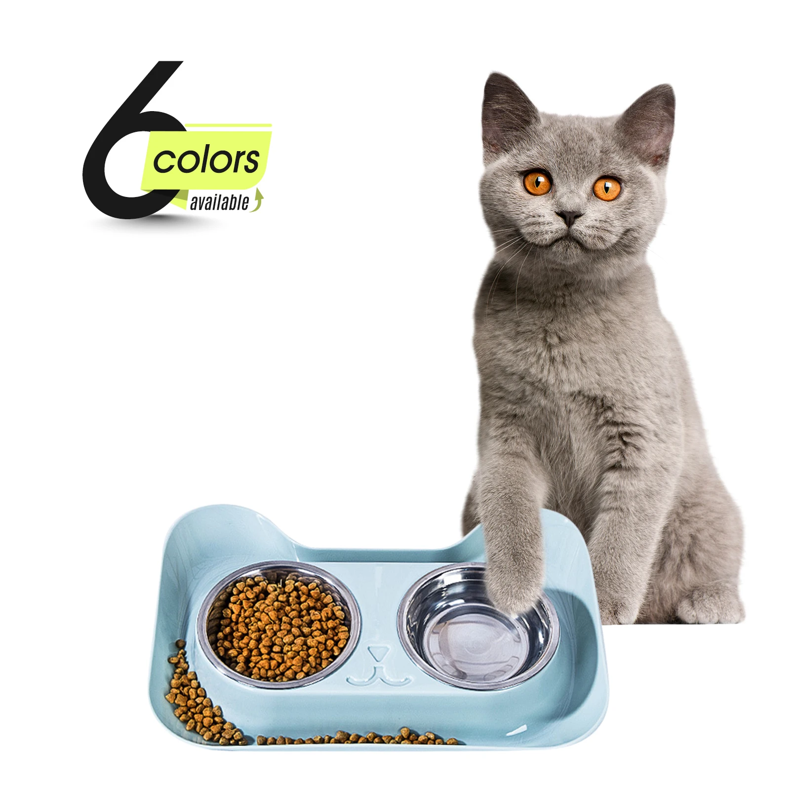 Pet Dog Double Bowls Stainless Steel Non-Slip Cat Bowl Pet Water Food Feeder Pet Feeding Supplies For Cats Dog PBW231
Pet Dog Double Bowls Stainless Steel Non-Slip Cat Bowl Pet Water Food Feeder Pet Feeding Supplies For Cats Dog PBW231
