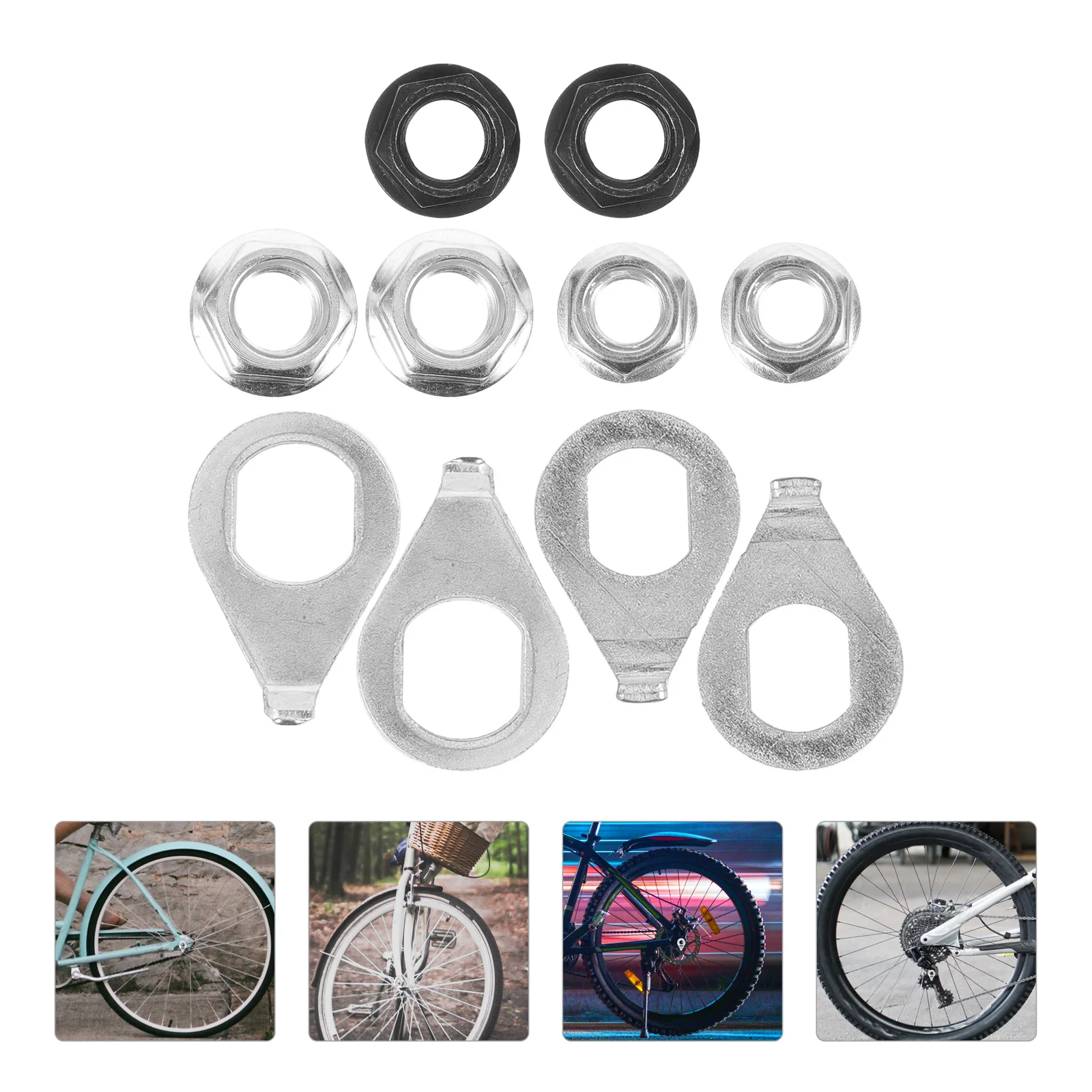 6 Sets Bicycle Nut Hangers Fastening Hub Nuts Safety Flange Wheel Washers Kit Bike Axle Carbon Steel Durable Bicycles Fixed
6 Sets Bicycle Nut Hangers Fastening Hub Nuts Safety Flange Wheel Washers Kit Bike Axle Carbon Steel Durable Bicycles Fixed