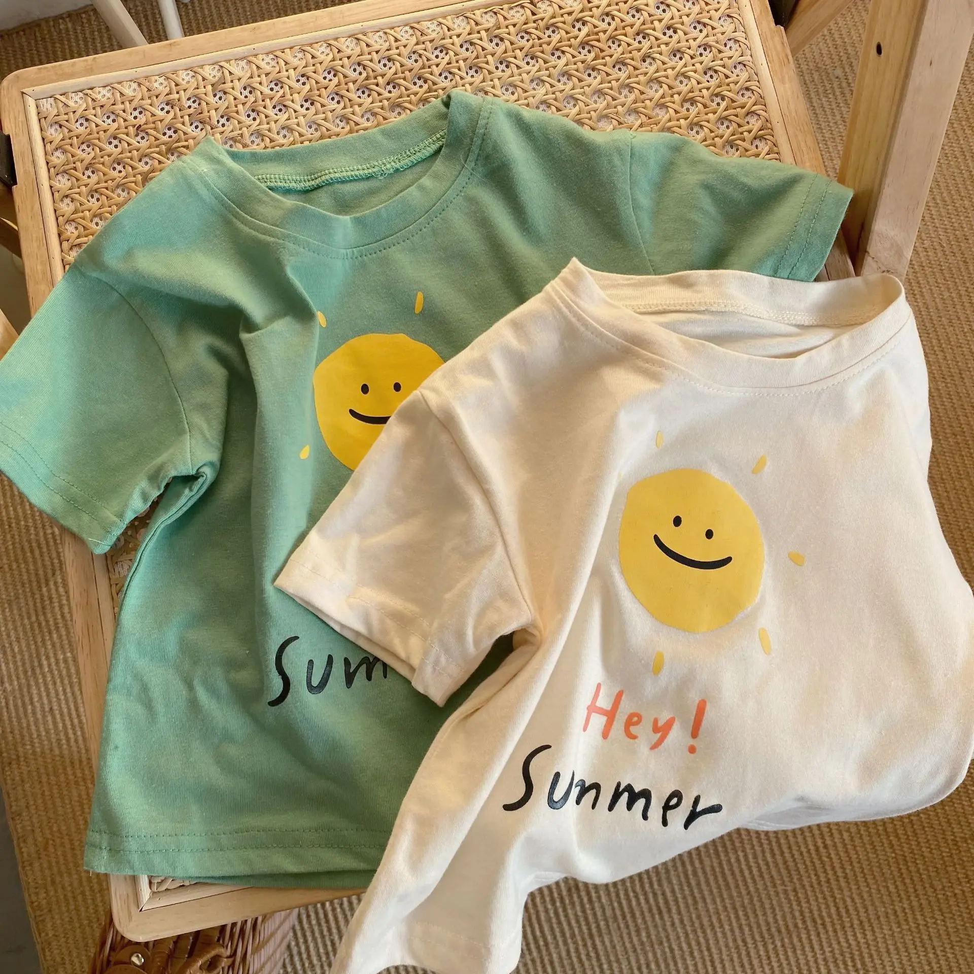 Summer Unisex cotton printed short sleeve Tees Boys and Girls sun casual T shirts
Summer Unisex cotton printed short sleeve Tees Boys and Girls sun casual T shirts