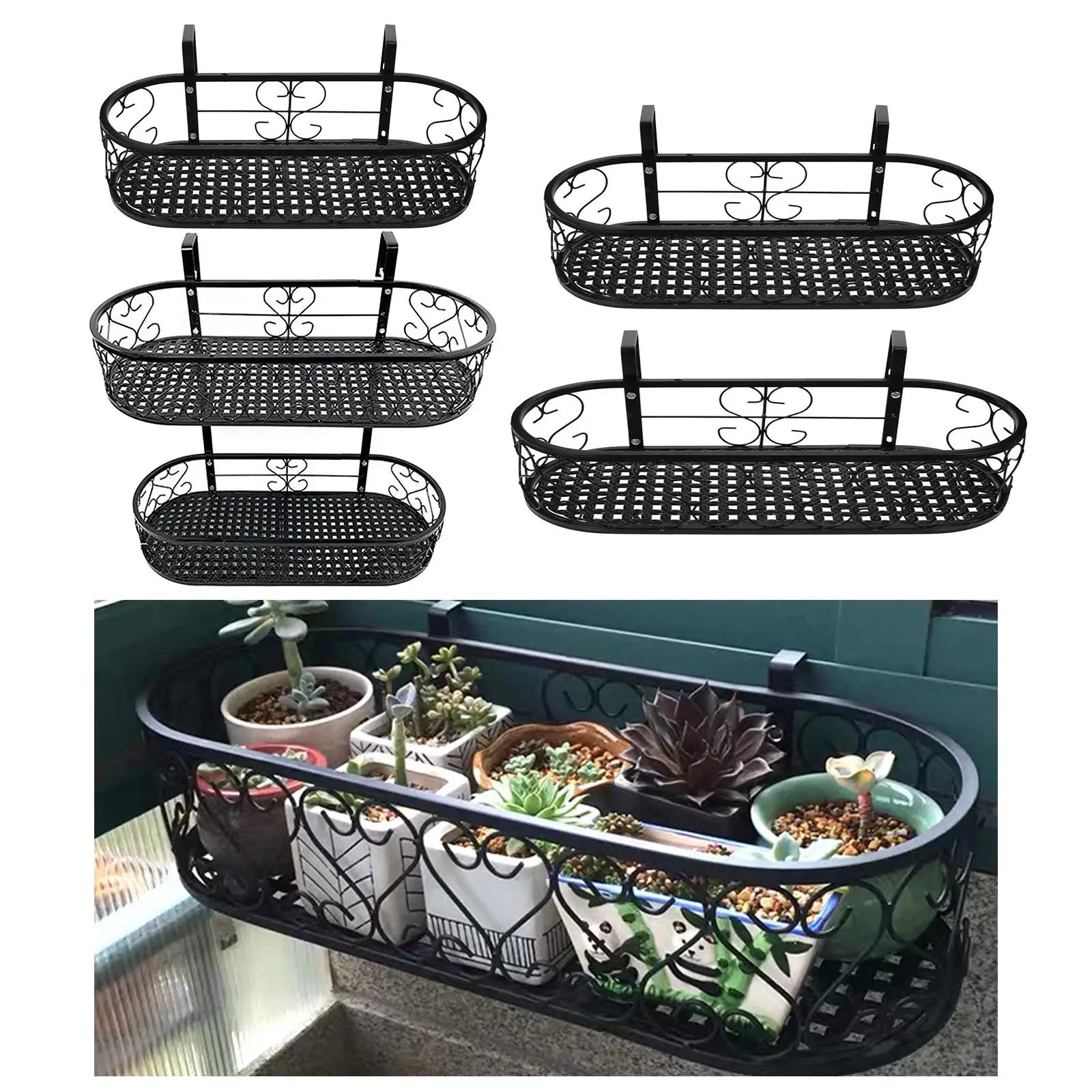 Hanging Fence Flower Basket Holder Rack Wall Mount Planter Shelf Hanger Deck Indoor&Outdoor
Hanging Fence Flower Basket Holder Rack Wall Mount Planter Shelf Hanger Deck Indoor&Outdoor
