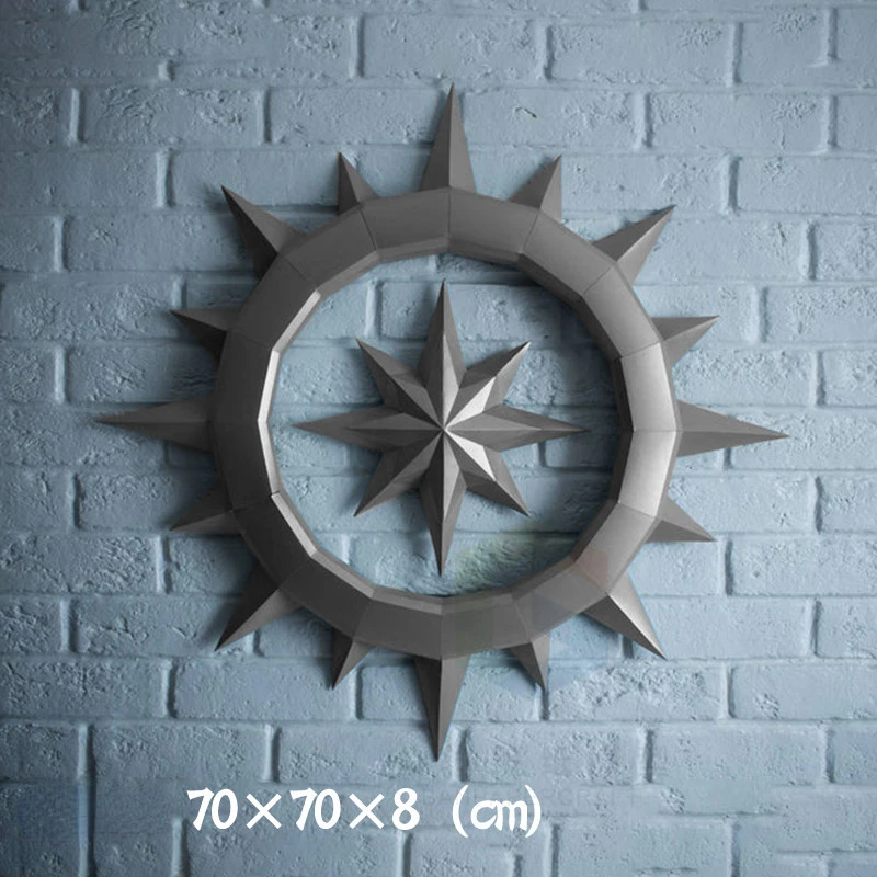 3D Paper Model Ship Compass Mediterranean Style Entryway Living Room Wall Decoration Paper Art Light Luxury Gift
3D Paper Model Ship Compass Mediterranean Style Entryway Living Room Wall Decoration Paper Art Light Luxury Gift