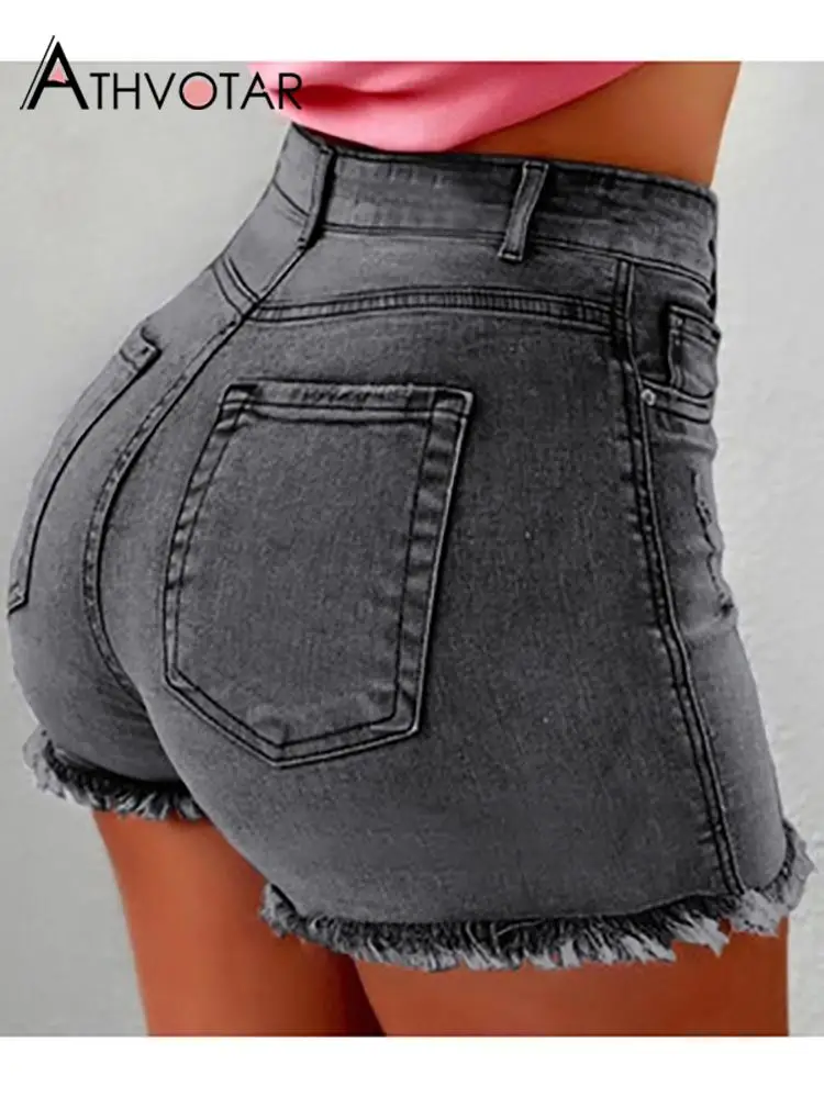 ATHVOTAR Shorts Summer Casual Jeans Women Fashion High Waist Denim Female Zipper Slimming Hole Tassel Sports Gym Fitness Shorts
ATHVOTAR Shorts Summer Casual Jeans Women Fashion High Waist Denim Female Zipper Slimming Hole Tassel Sports Gym Fitness Shorts