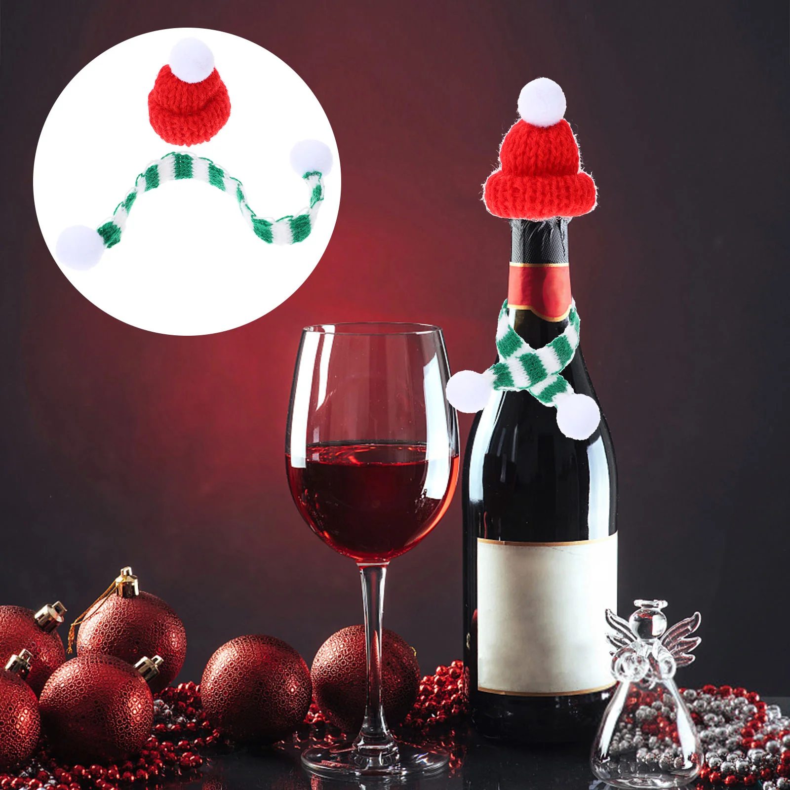Christmas Hat Mini Santa Bottle Hatsscarf Topper Cover Knitroom Dining Decor Lollipop Covers Xmasminiature Capcrafts Table 
Christmas Hat Mini Santa Bottle Hatsscarf Topper Cover Knitroom Dining Decor Lollipop Covers Xmasminiature Capcrafts Table