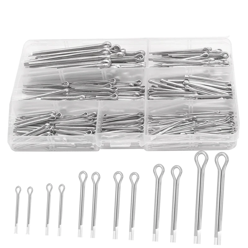 345Pcs 304 Stainless Steel Cotter Pin Assortment Kit M1.6/M2.5/M3.2/M4 6 Sizes For Car,Lawn Mowers Accessories
345Pcs 304 Stainless Steel Cotter Pin Assortment Kit M1.6/M2.5/M3.2/M4 6 Sizes For Car,Lawn Mowers Accessories