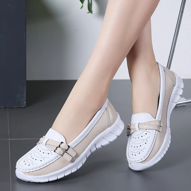 Women Shoes Summer Flats Hollow Leather Breathable Moccasins Women Boat Shoes Ladies Walking Casual Shoes Zapatos De Mujer
Women Shoes Summer Flats Hollow Leather Breathable Moccasins Women Boat Shoes Ladies Walking Casual Shoes Zapatos De Mujer