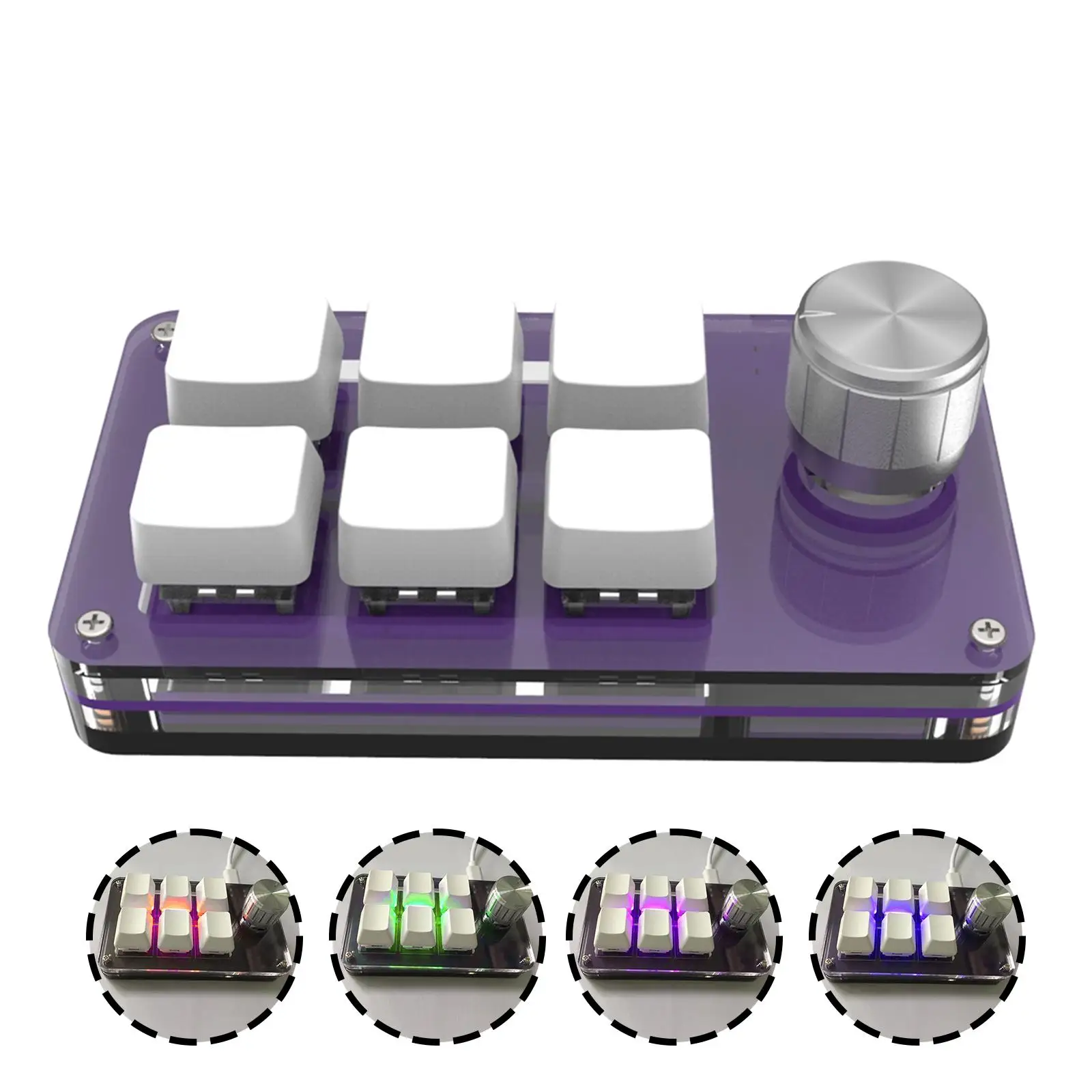 RGB Macro Keyboard 6 Key 1 Knob Mechanical Keyboard Hot Swap Custom Keypad For Gaming Keyboard Mini Keyboard
RGB Macro Keyboard 6 Key 1 Knob Mechanical Keyboard Hot Swap Custom Keypad For Gaming Keyboard Mini Keyboard