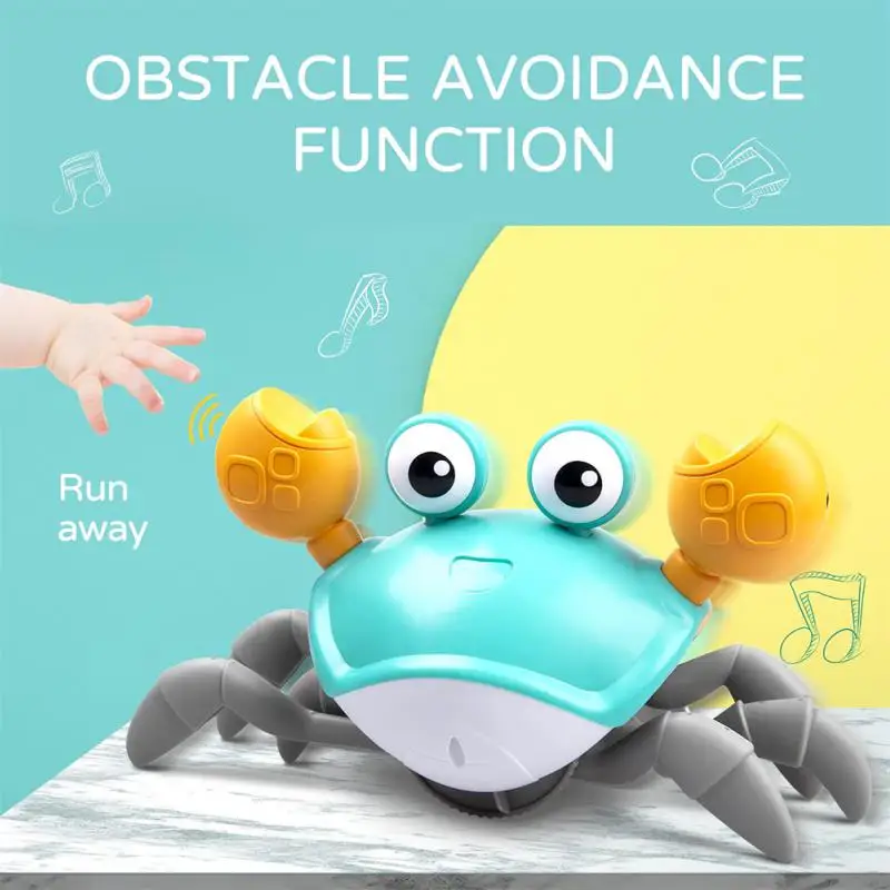 

Induction Crab Creative Child Development Musical Crab Toy Automatically Avoid Obstacles Rechargeable Montessori Toys Funny 3.7v