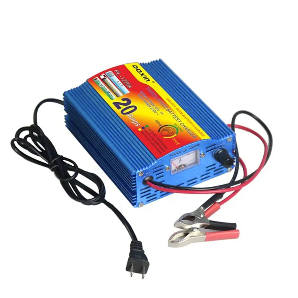Умное зарядное устройство для аккумуляторов с тремя режимами зарядки, 12 В постоянного тока, 20 А, портативное зарядное устройство для свинцово-кислотных аккумуляторов 
Умное зарядное устройство для аккумуляторов с тремя режимами зарядки, 12 В постоянного тока, 20 А, портативное зарядное устройство для свинцово-кислотных аккумуляторов