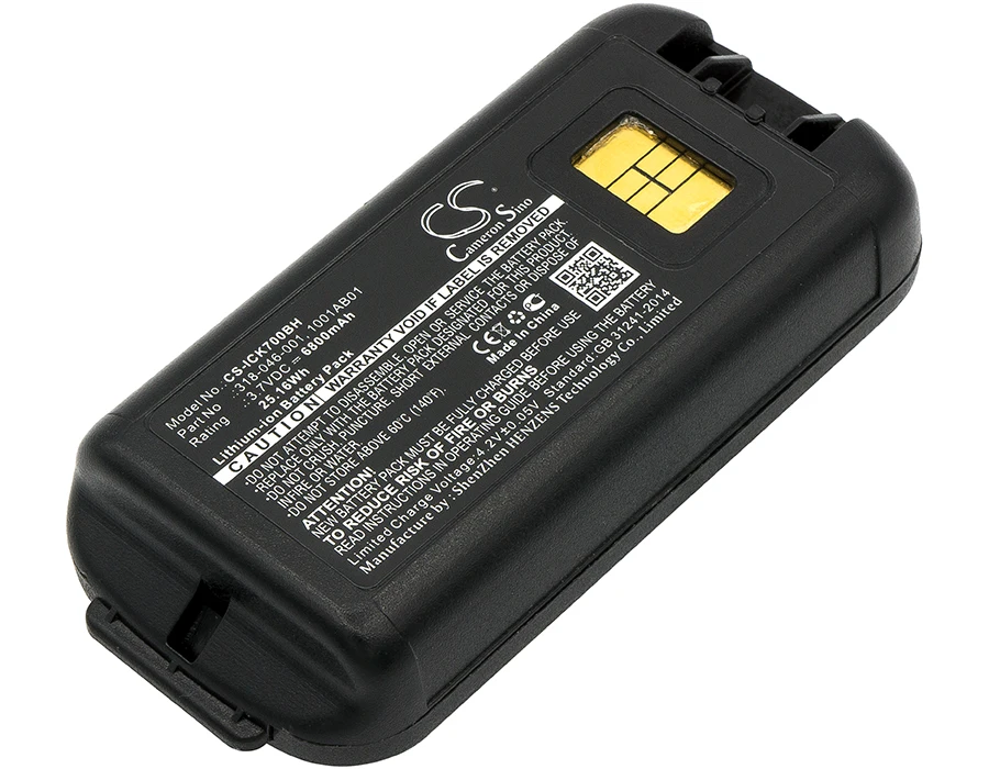 

CS 6800mAh / 25.16Wh battery for Intermec CK70, CK71 1001AB01, 1001AB02, 318-046-001, 318-046-011, AB18