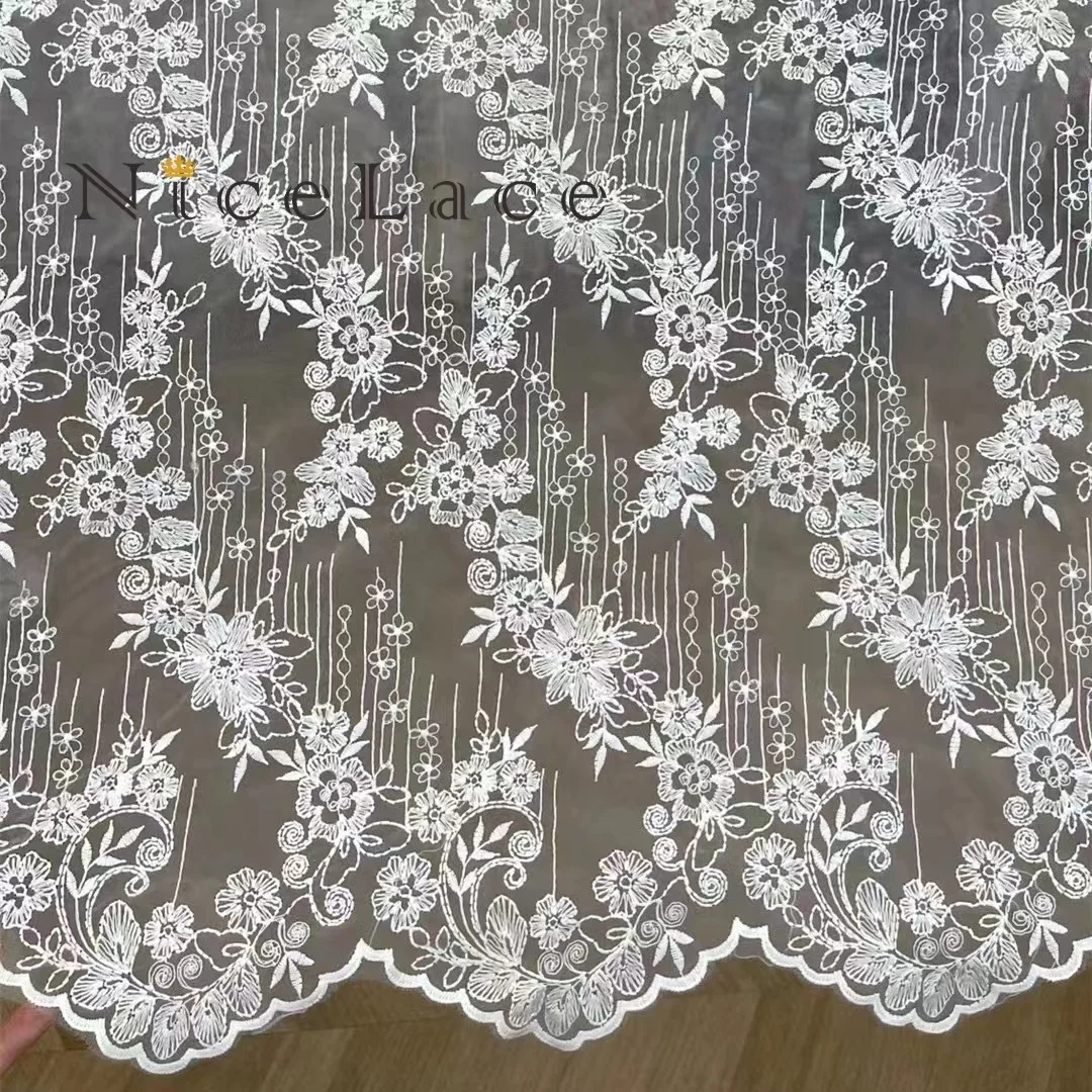 3Yards Hot Sell Organza Lace Fabric Accessories Forest Leaves And Floras Embroidery White Polyester Material For Dress Clothing
3Yards Hot Sell Organza Lace Fabric Accessories Forest Leaves And Floras Embroidery White Polyester Material For Dress Clothing