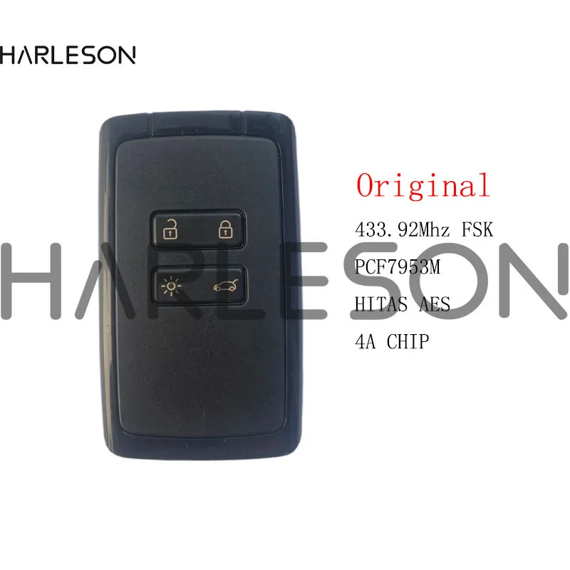 Original Smart Remote Car key 433.92Mhz For OEM New Renault Megane4 Talisman Espace 5 Kadjar with PCF7953M HITAG AES 4A CHIP
Original Smart Remote Car key 433.92Mhz For OEM New Renault Megane4 Talisman Espace 5 Kadjar with PCF7953M HITAG AES 4A CHIP
