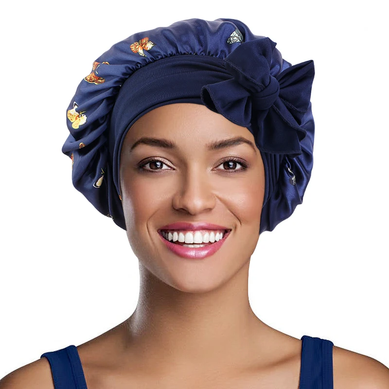New Butterfuly Pattern Satin Bonnet With Tied Wide Band Headwrap Women Night Sleep Cap Soft Headcover Hair Care Chemo Cap
New Butterfuly Pattern Satin Bonnet With Tied Wide Band Headwrap Women Night Sleep Cap Soft Headcover Hair Care Chemo Cap