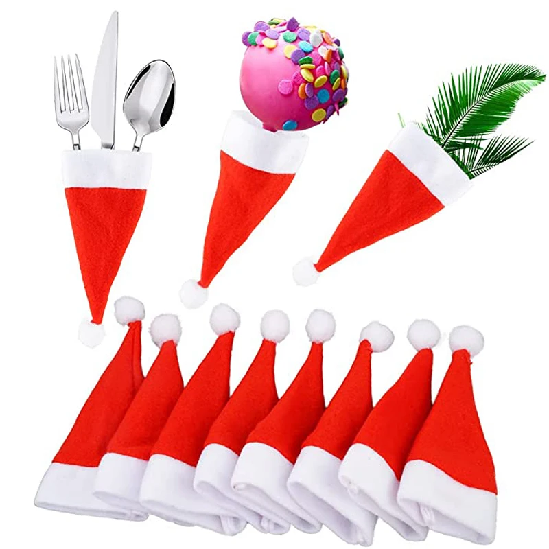 10/5PCS Mini Christmas Hat Tableware Holder Bag Party Dinner Knife Fork Set Pocket Cover Christmas Home Kitchen Decors
10/5PCS Mini Christmas Hat Tableware Holder Bag Party Dinner Knife Fork Set Pocket Cover Christmas Home Kitchen Decors