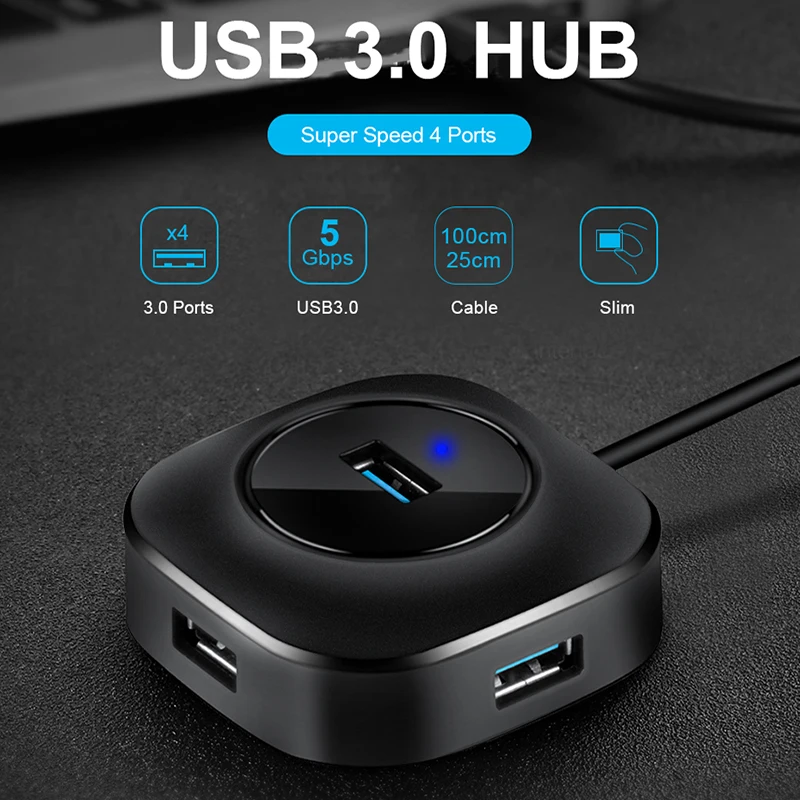 

Usb Hub 3 0 Usb 3.0 Splitter Usb 2.0 Several Ports Usb3 Hab Multi port Mini Multiple Laptop Accessories USB-Hub Expander For Pc