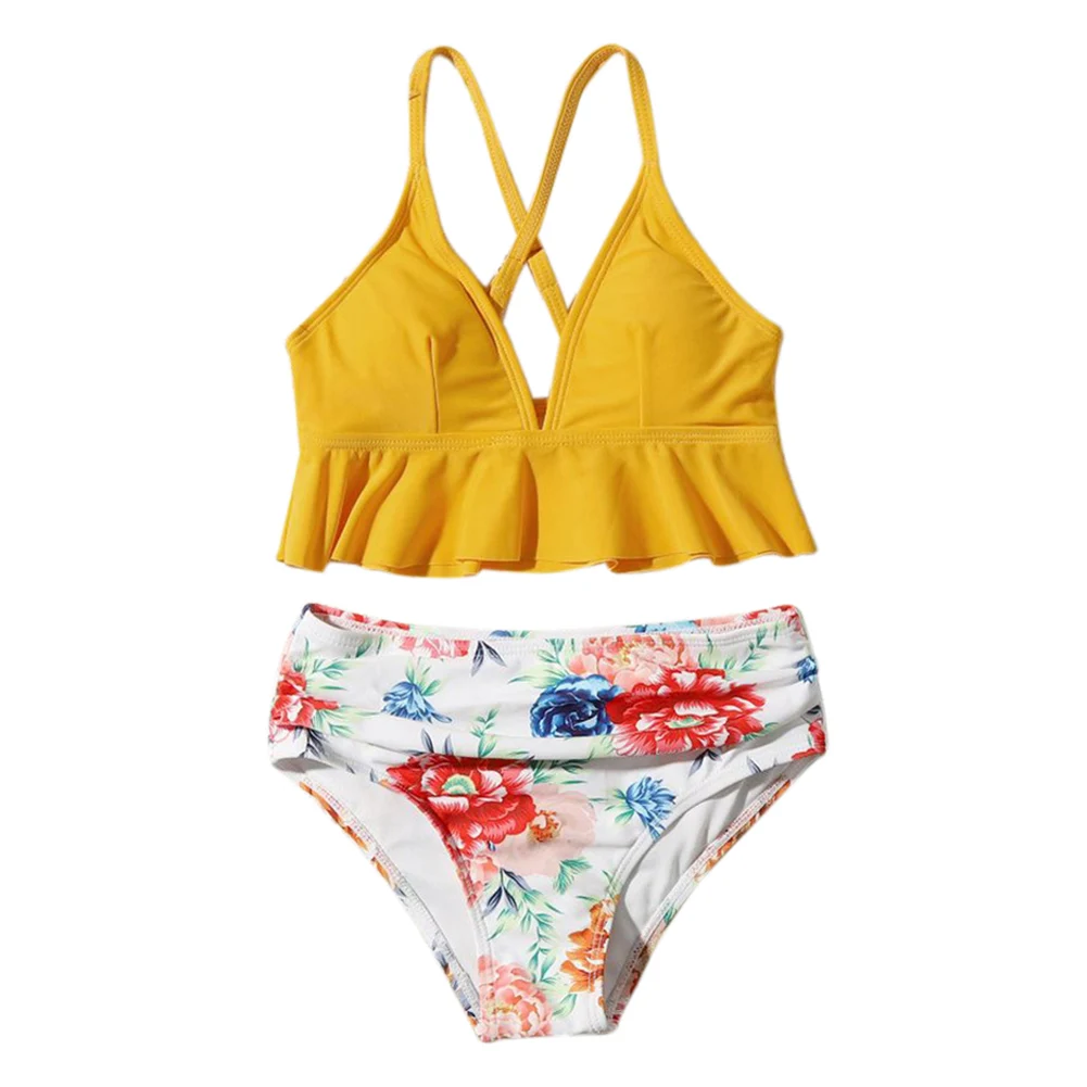 Cute Girls Swimsuits Two-Pieces Bathing Suits Padded Ruffled Top Bottoms Quick Dry Swimwear Kids Sunsuit Tankini Suit 7-11T
Cute Girls Swimsuits Two-Pieces Bathing Suits Padded Ruffled Top Bottoms Quick Dry Swimwear Kids Sunsuit Tankini Suit 7-11T