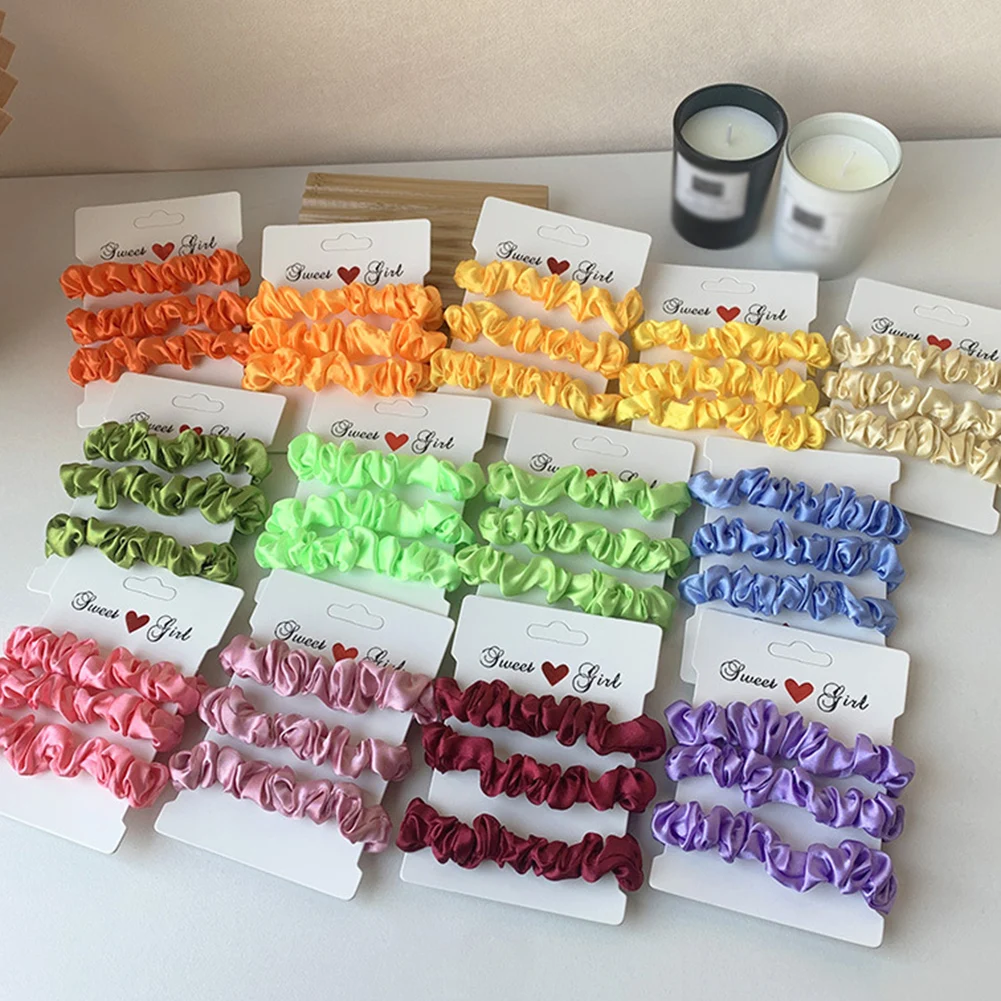 3Pcs/Set Satin Silk Solid Color Scrunchies Elastic Hair Bands New Women Girls Hair Accessories Ponytail Holder Hair Ties Rope
3Pcs/Set Satin Silk Solid Color Scrunchies Elastic Hair Bands New Women Girls Hair Accessories Ponytail Holder Hair Ties Rope