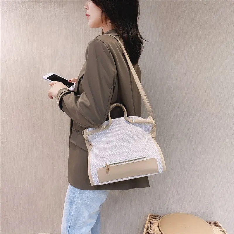 Ladies Contrast Tote Bags Fashion Girls School Bags Casual Canvas Tote Bags Everyday Shoulder Bags Designer Handbags Shopping
Ladies Contrast Tote Bags Fashion Girls School Bags Casual Canvas Tote Bags Everyday Shoulder Bags Designer Handbags Shopping