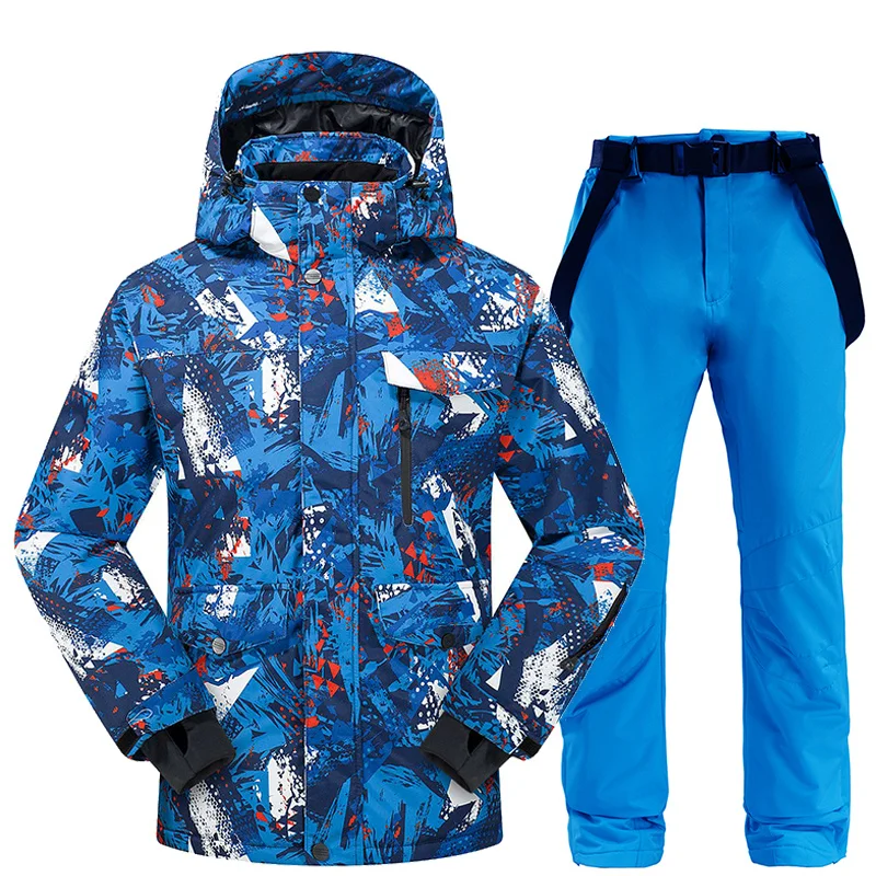 

Новый лыжный костюм Мужская зимняя теплая водонепроницаемая ветрозащитная одежда зимние штаны Лыжная куртка мужской комплект Брендовые костюмы для катания на лыжах и сноуборде