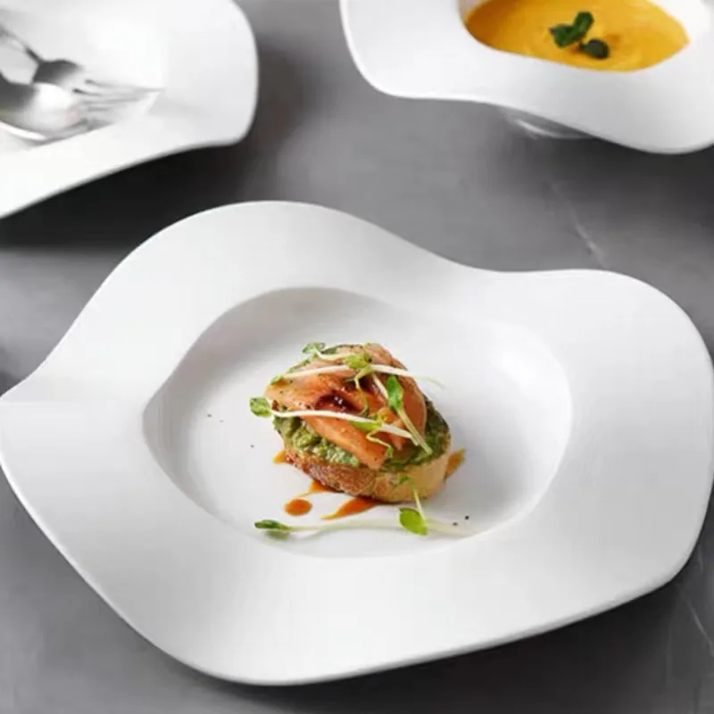 French Dessert Plates Ins Style Western Food White Simple Ceramic Pasta Plate Creative Ruffle Design Household Cake Tableware
French Dessert Plates Ins Style Western Food White Simple Ceramic Pasta Plate Creative Ruffle Design Household Cake Tableware