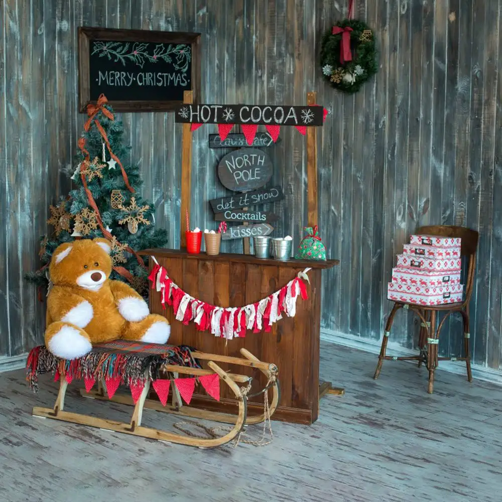 Wooden Home Christmas Cart Photography Backdrops Children Teddybear Sleigh Gifts Snowflake Tree Hot Cocoa Truck Photo Background
Wooden Home Christmas Cart Photography Backdrops Children Teddybear Sleigh Gifts Snowflake Tree Hot Cocoa Truck Photo Background