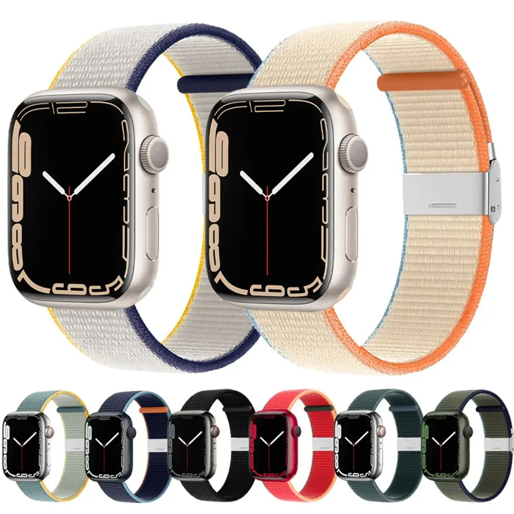 Ремешок нейлоновый для apple watch band 44 мм 40 мм 45 мм 41 мм 44 42 мм 38 мм, браслет для iWatch, apple watch series 4 3 5 SE 6 7
Ремешок нейлоновый для apple watch band 44 мм 40 мм 45 мм 41 мм 44 42 мм 38 мм, браслет для iWatch, apple watch series 4 3 5 SE 6 7