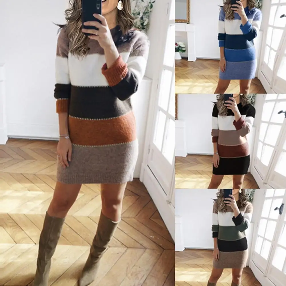 Pull Long Femme Sueters De Mujer Moda Dames Women Knit Sweater Long Sleeve Package Hips Party Mini Dress Pull Long Femme Hiver
Pull Long Femme Sueters De Mujer Moda Dames Women Knit Sweater Long Sleeve Package Hips Party Mini Dress Pull Long Femme Hiver