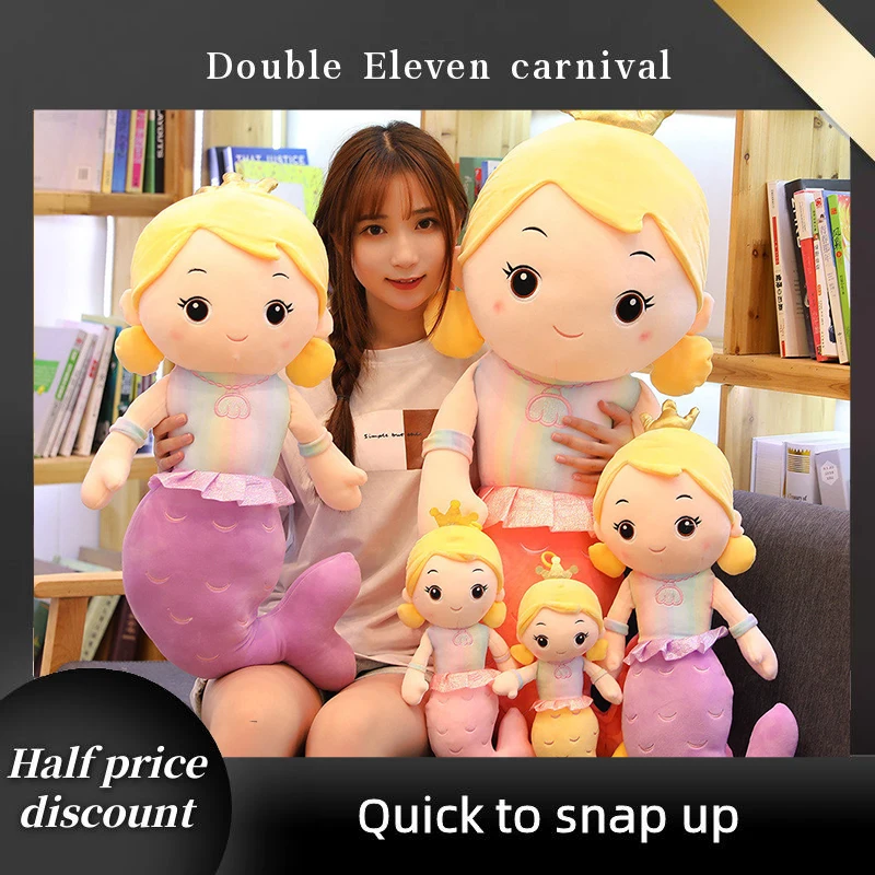 Cute Mermaid Pillow Cartoon Crown Princess Plush Doll Sleeping on the Bed Around the Aquarium
Cute Mermaid Pillow Cartoon Crown Princess Plush Doll Sleeping on the Bed Around the Aquarium