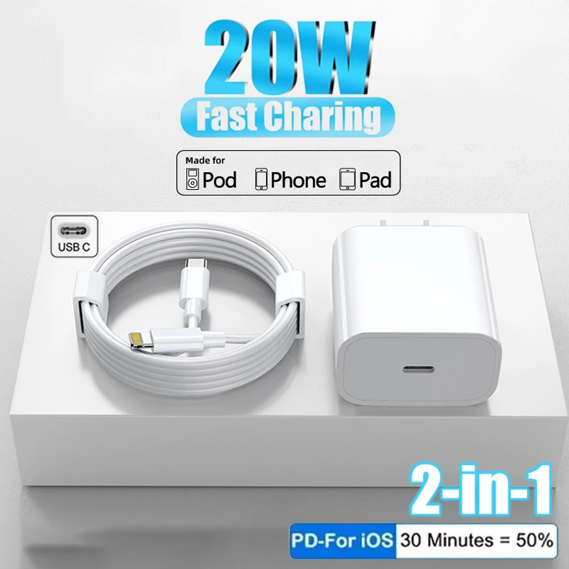 Original Charger For Apple iPhone 14 Pro Max 13 12 11 XS SE iPhone Charger PD 20W Fast Charger USB C Type C Lightning Cable
Original Charger For Apple iPhone 14 Pro Max 13 12 11 XS SE iPhone Charger PD 20W Fast Charger USB C Type C Lightning Cable
