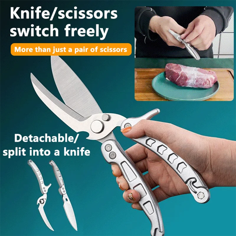 Профессиональные кухонные ножницы из нержавеющей стали, многофункциональные ультраострые ножницы для барбекю, курицы, мяса, рыбы, индейки, овощей 
Профессиональные кухонные ножницы из нержавеющей стали, многофункциональные ультраострые ножницы для барбекю, курицы, мяса, рыбы, индейки, овощей