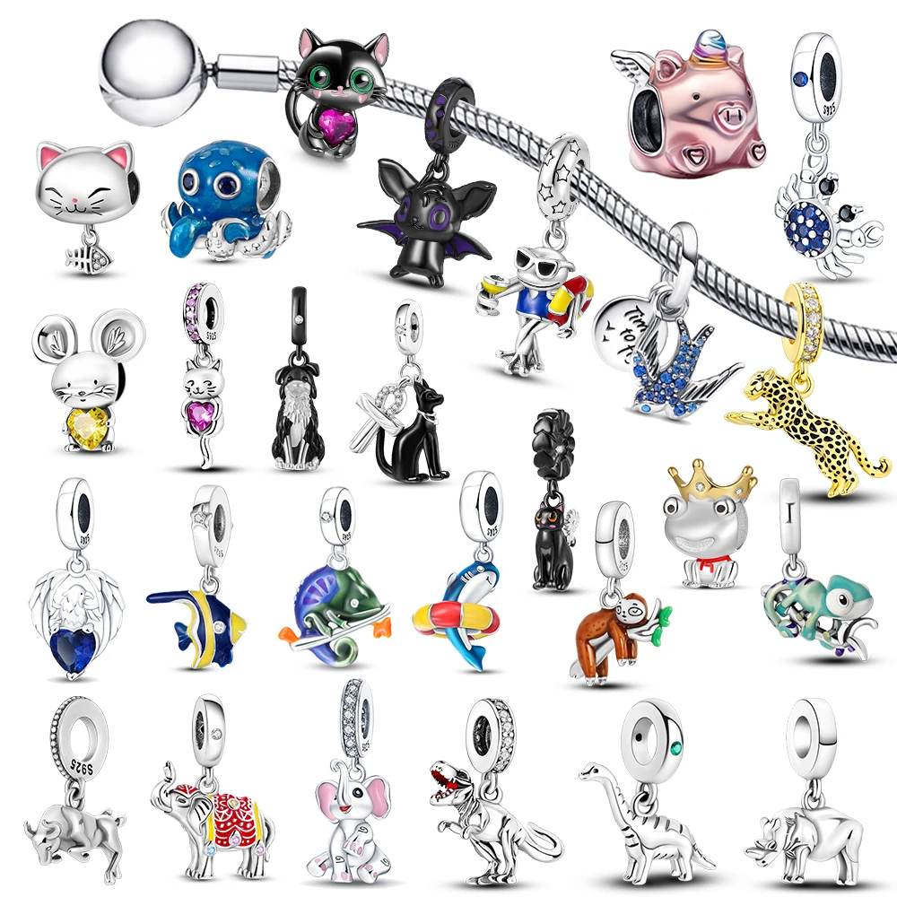 Бусина-Шарм «кошка» из серебра 925 пробы с животными 
Бусина-Шарм «кошка» из серебра 925 пробы с животными