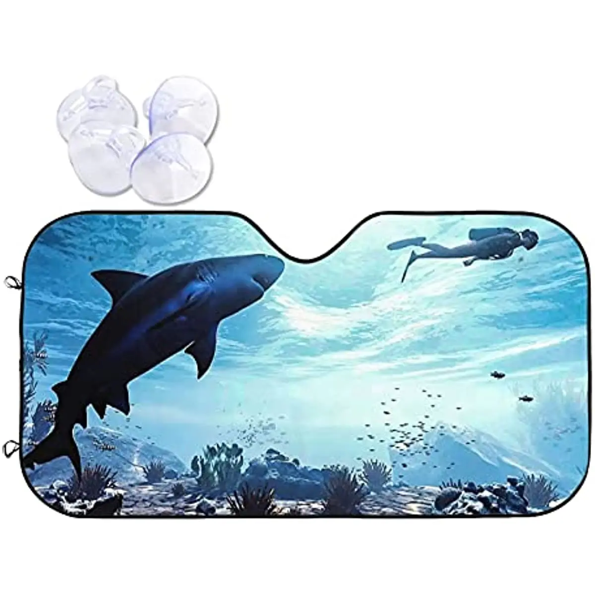 Cool Shark Car Windshield Sun Shade Folded Visor Blocks Uv Rays Reversible Universal for Women Rv SUV Truck
Cool Shark Car Windshield Sun Shade Folded Visor Blocks Uv Rays Reversible Universal for Women Rv SUV Truck