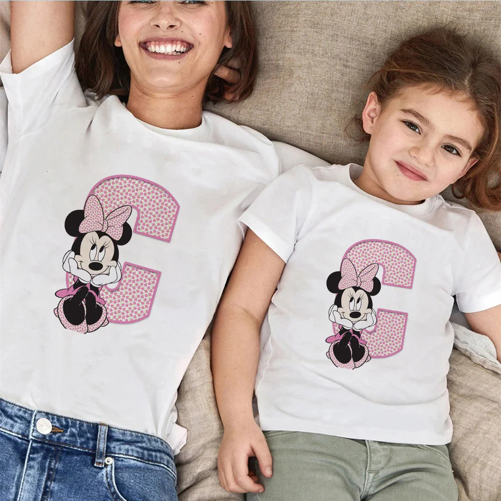 Mom Daughter T-shirt Disney Minnie Mouse Team Clothing Summer Fashion Short Sleeve Custom Surname Tops Kids Romper Baby Tshirt
Mom Daughter T-shirt Disney Minnie Mouse Team Clothing Summer Fashion Short Sleeve Custom Surname Tops Kids Romper Baby Tshirt