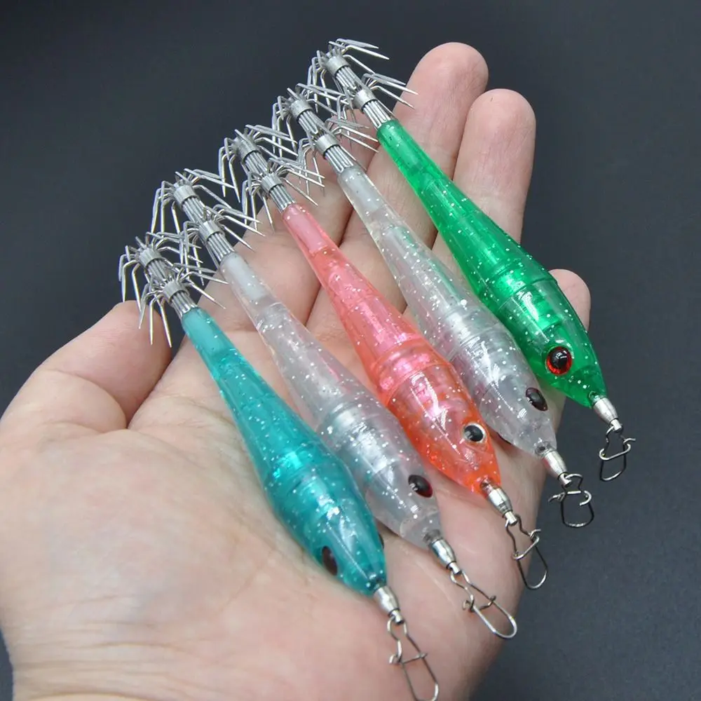 11cm 8g Electronic Flash Squid Jigging Fishing Lure Wood Shrimp Bait With Squid Hook Artificial Luminous Saltwater Octopus Bait
11cm 8g Electronic Flash Squid Jigging Fishing Lure Wood Shrimp Bait With Squid Hook Artificial Luminous Saltwater Octopus Bait