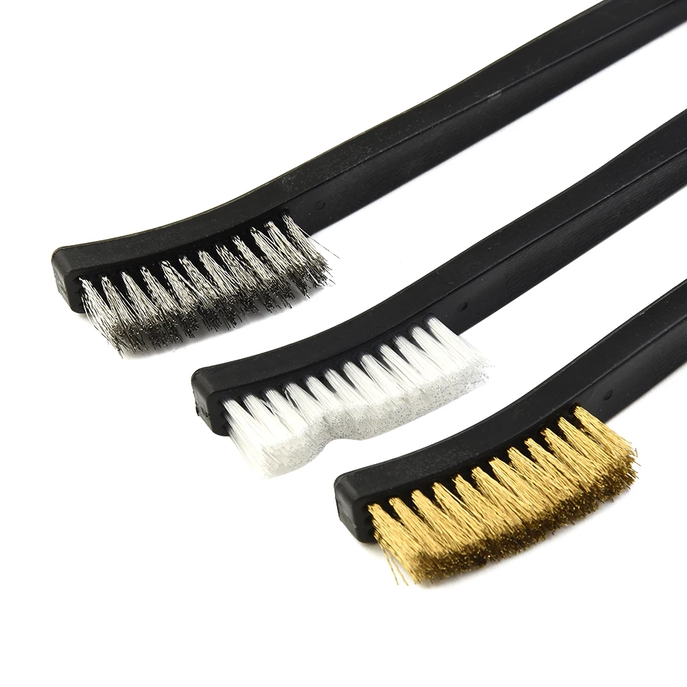 170mm Double Head Wire Brush Set Steel Brass Nylon Brush For Cleaning Polishing Metal Rust Removing Flaking Paint Hand Tools
170mm Double Head Wire Brush Set Steel Brass Nylon Brush For Cleaning Polishing Metal Rust Removing Flaking Paint Hand Tools