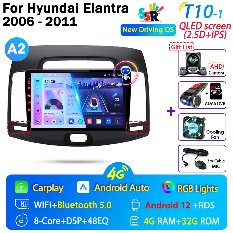 Srnubi 2Din Android 12 Автомобильный радиоприемник Мультимедийный видеоплеер для Hyundai Elantra 4 HD 2006-2012 Навигация Carplay Авто Стерео DVD 
Srnubi 2Din Android 12 Автомобильный радиоприемник Мультимедийный видеоплеер для Hyundai Elantra 4 HD 2006-2012 Навигация Carplay Авто Стерео DVD