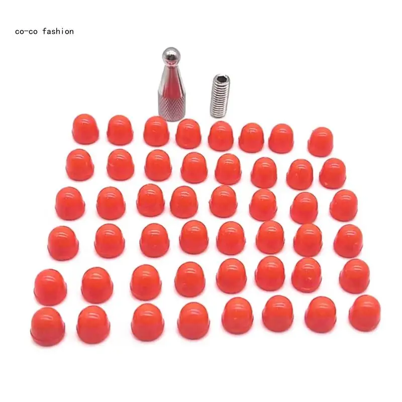 

517B 48Pcs Automobile Dent Repair Tool Rubber Tips for PAINTLESS Dent Repair Hammer