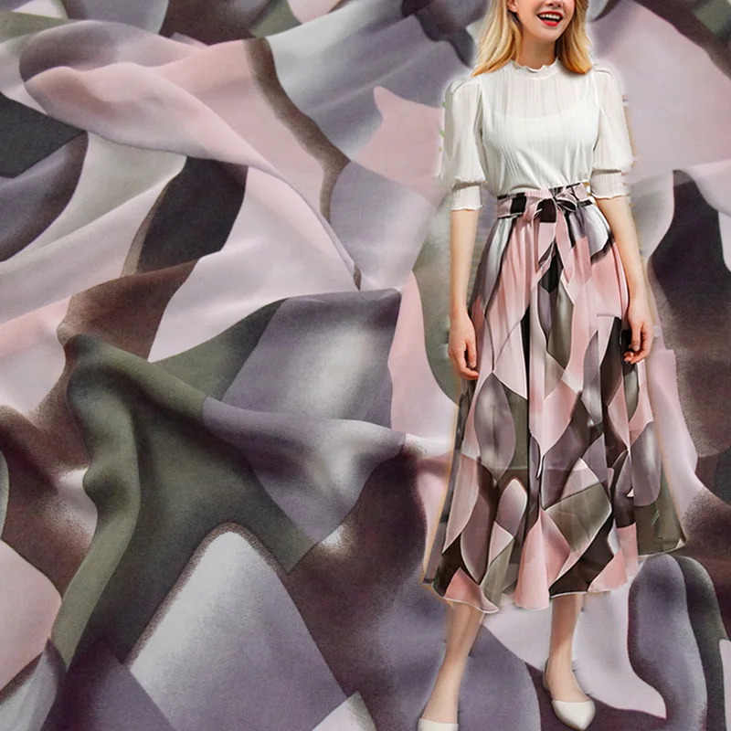 Fashion Abstract Color Matching Bloom Printed Thin Chiffon Fabric For Women Dress Blouse Stoffa Tuch Ткань Tela DIY Cloth Sewing
Fashion Abstract Color Matching Bloom Printed Thin Chiffon Fabric For Women Dress Blouse Stoffa Tuch Ткань Tela DIY Cloth Sewing