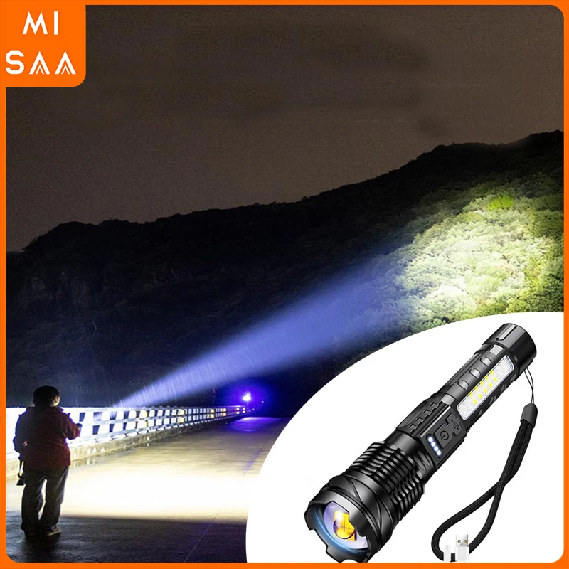 Flashlight Rechargeable Lamp Outdoor Camping Light Self Defense Lighting Warning Side Work Light Torches High Power Led Flashlig
Flashlight Rechargeable Lamp Outdoor Camping Light Self Defense Lighting Warning Side Work Light Torches High Power Led Flashlig