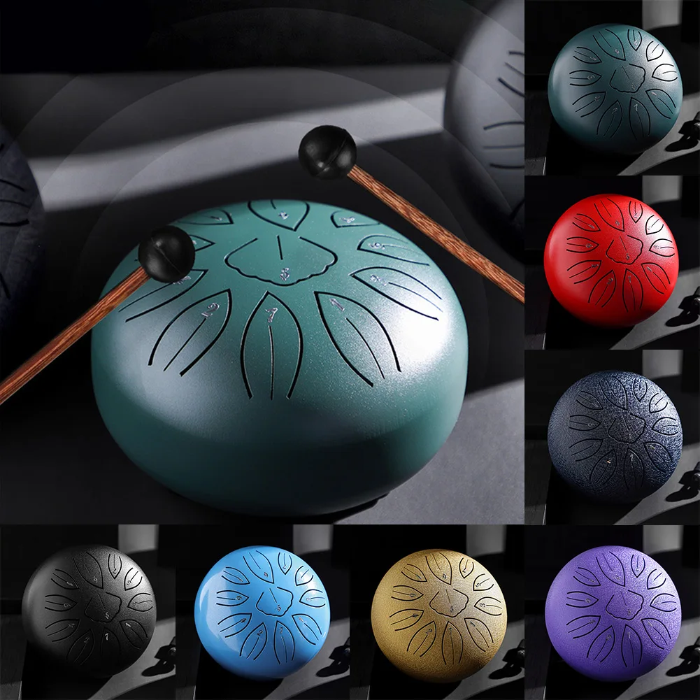 Steel Tongue Drum Set 6 Inch 11 Tune D Key Drum Instruments With Drumstick Finger Cots Drum Bag Drumstick Stand Parts For Child
Steel Tongue Drum Set 6 Inch 11 Tune D Key Drum Instruments With Drumstick Finger Cots Drum Bag Drumstick Stand Parts For Child