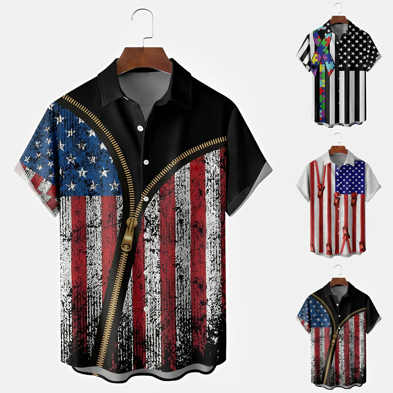 Мужской весенне-летний праздник Дня независимости Повседневный винтажный Состаренный с частичным принтом на пуговицах с коротким рукавом свободный
Мужской весенне-летний праздник Дня независимости Повседневный винтажный Состаренный с частичным принтом на пуговицах с коротким рукавом свободный