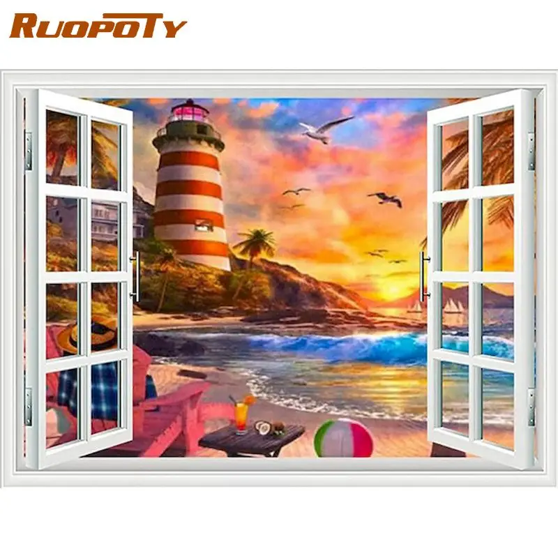 RUOPOTY 5D Diamond Embroidery Mosaic Craft Kit Cross Stitch Windowsill Scenery Art Kits Diy Craft Diamond Painting Home Decor
RUOPOTY 5D Diamond Embroidery Mosaic Craft Kit Cross Stitch Windowsill Scenery Art Kits Diy Craft Diamond Painting Home Decor