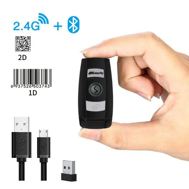 Alacrity Portable Handheld Mini 2D Wireless Barcode Scanner 1D QR BarCode Reader Able to Scan Codes on Screen Scanner
Alacrity Portable Handheld Mini 2D Wireless Barcode Scanner 1D QR BarCode Reader Able to Scan Codes on Screen Scanner