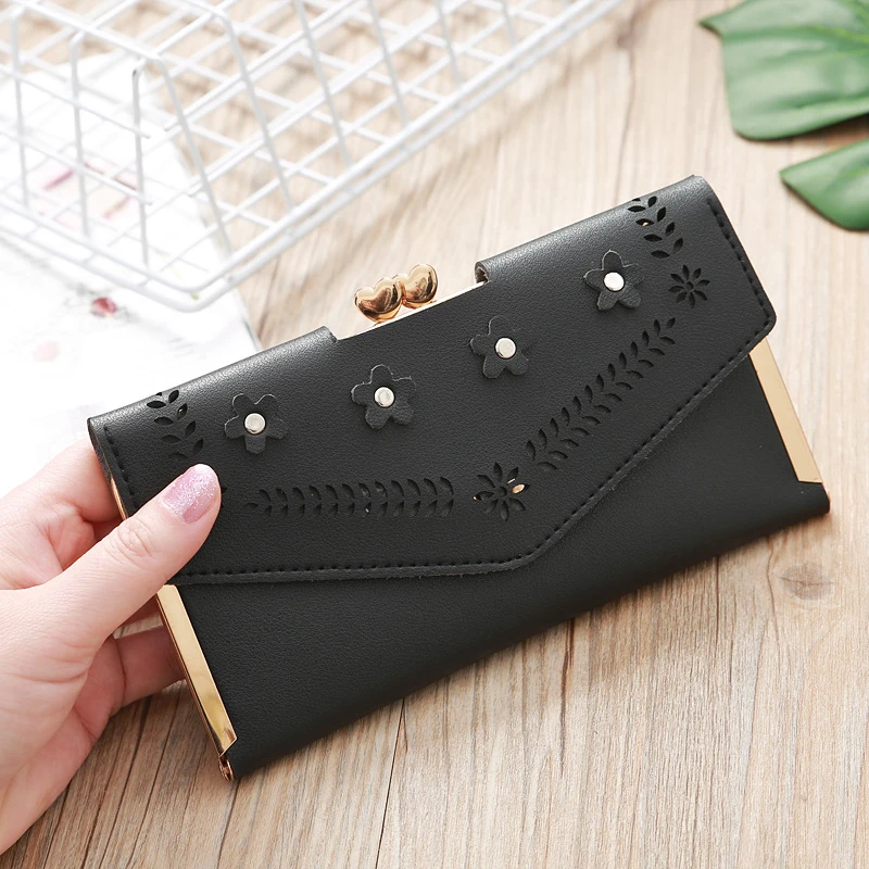 Women Wallets Long Hollow Flowers Hasp Zipper Coin Purses Female Solid Color Card Holder Ladies Multifunction Clutch Money Clip
Women Wallets Long Hollow Flowers Hasp Zipper Coin Purses Female Solid Color Card Holder Ladies Multifunction Clutch Money Clip