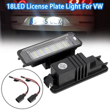 12V Car License Plate Lights LED Lamp Auto Accessories For Skoda Seat Leon Ibiza VW Golf 4 5 6 7 MK4 MK7 Passat CC Polo Scirocco