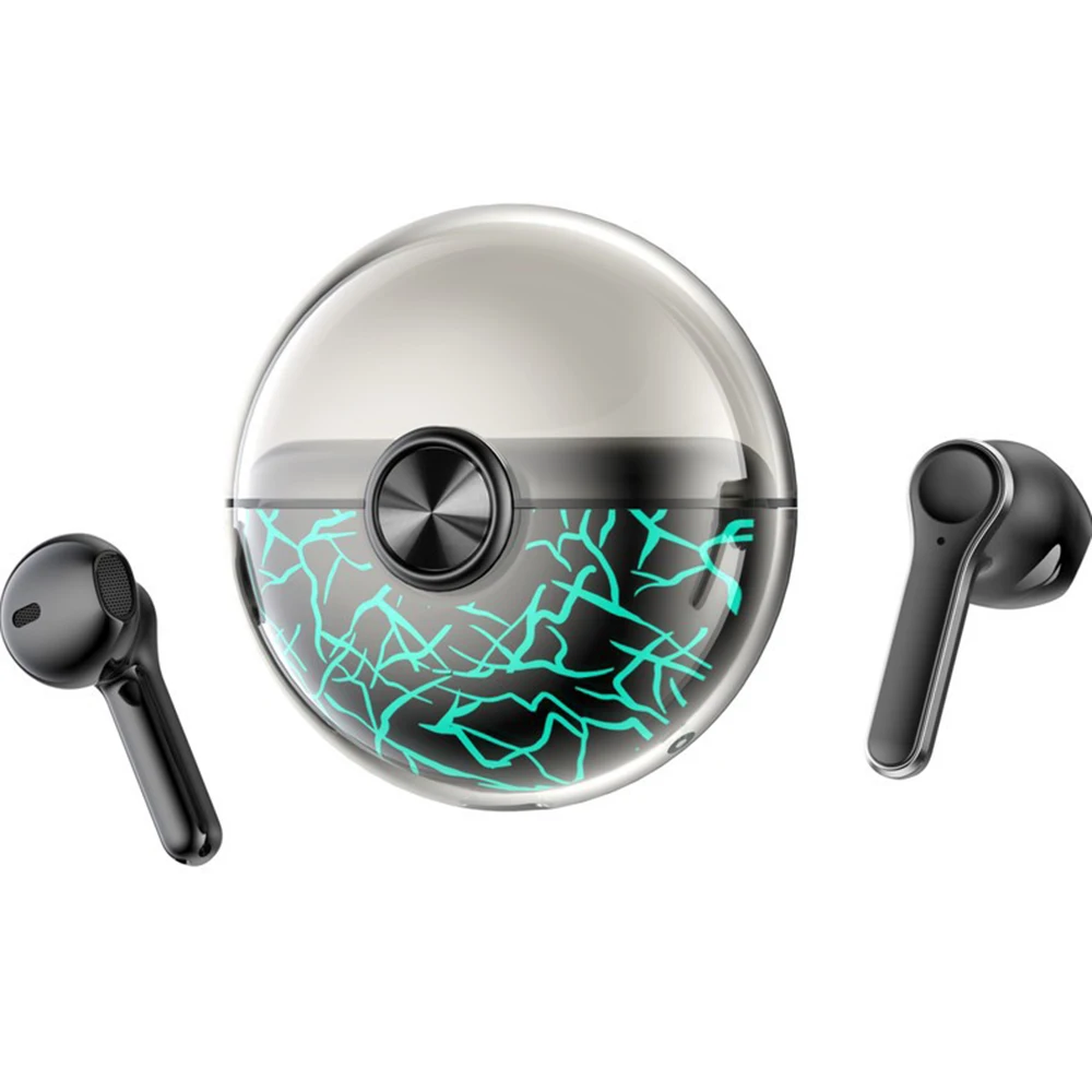 Transparent Space Capsule Bluetooth Wireless Cracked Colorful Light Headphone Noise Reduction Headset With Microphon 010
Transparent Space Capsule Bluetooth Wireless Cracked Colorful Light Headphone Noise Reduction Headset With Microphon 010