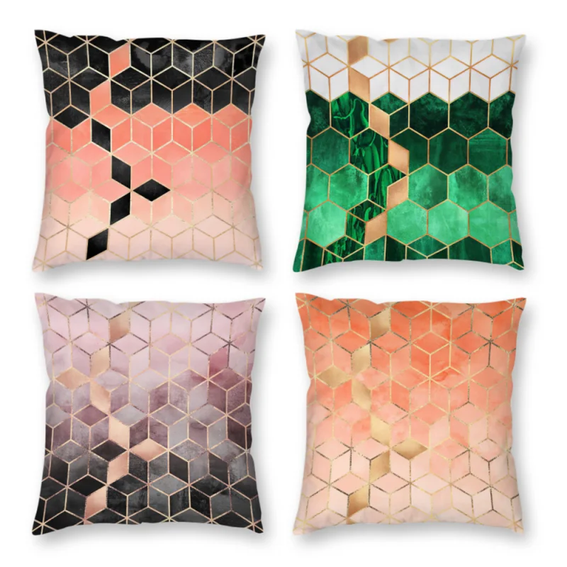 

Nordic gradient lattice pillowcase, cushion cover 40x40 45x45 50x50 60x60, sofa cushion decoration cover, can be customized